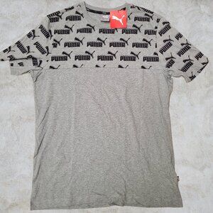 Rare Puma Authentic Repetition Blocked Men’s XL White T-shirt